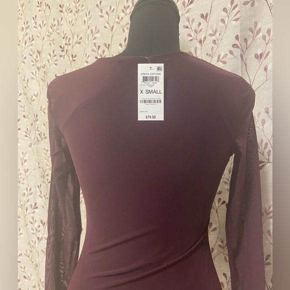 INC International Concepts - V-Neck Ruched Mesh Dress (NWT) - Picture 5 of 9